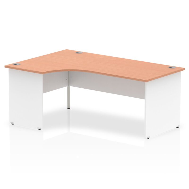 OE - Impulse 1800mm Left Crescent Desk Panel End Leg Two Tone - Image 2