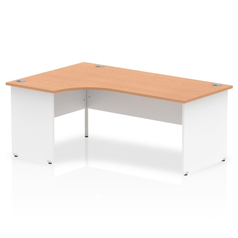OE - Impulse 1800mm Left Crescent Desk Panel End Leg Two Tone - Image 3