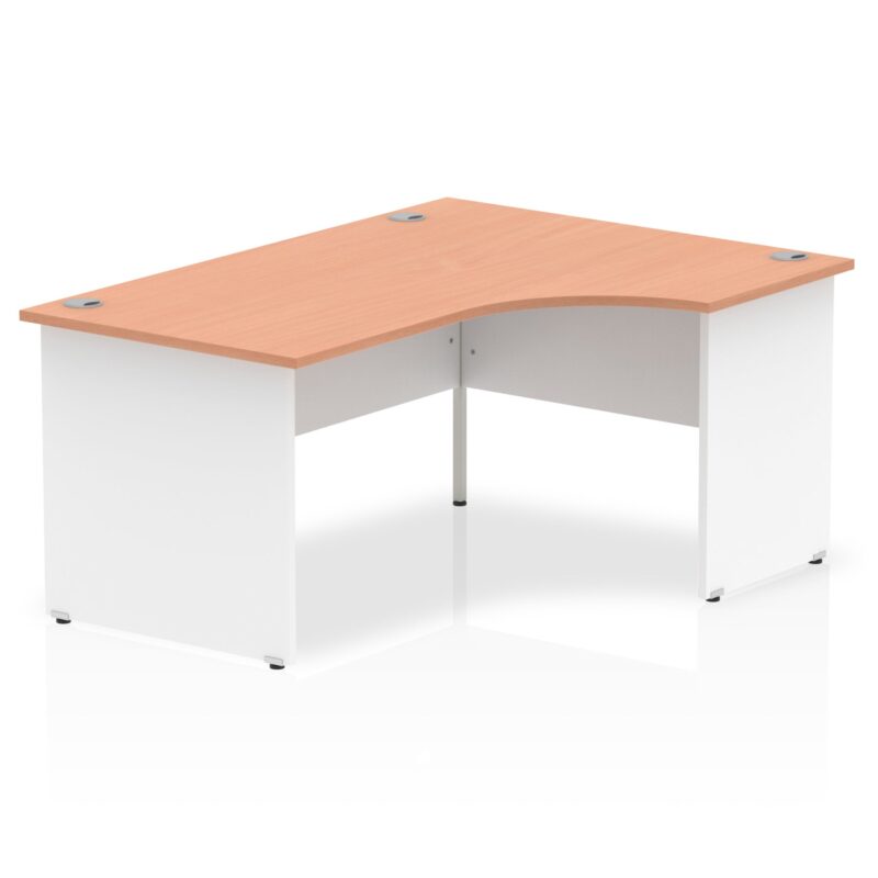 OE - Impulse 1600mm Right Crescent Desk Panel End Leg Two Tone - Image 2
