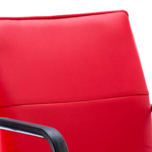 Echo Medium Back Leather Cantilever Visitor Chair with Arms - Image 14