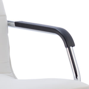 Echo Medium Back Leather Cantilever Visitor Chair with Arms - Image 19