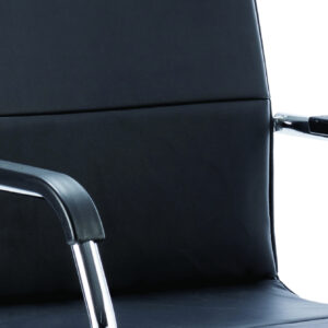 Echo Medium Back Leather Cantilever Visitor Chair with Arms - Image 6