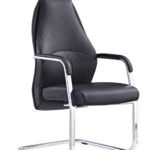 Mien High Back Leather Cantilever Visitor Office Chair - Image 5