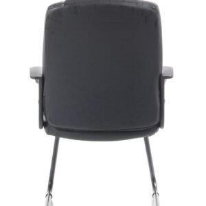 Bella Medium Back Black Bonded Leather Black Frame Cantilever Visitor Chair - Image 6