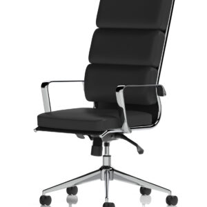 Savoy High Back Executive Black Leather Office Chair with Arms - Image 3