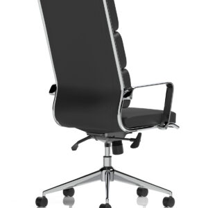 Savoy High Back Executive Black Leather Office Chair with Arms - Image 7