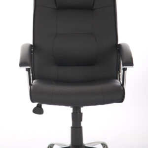 Thrift High Back Executive Black Leather Office Chair with Arms - Image 2