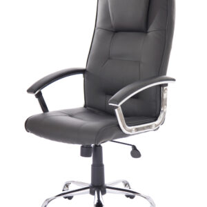 Thrift High Back Executive Black Leather Office Chair with Arms - Image 3