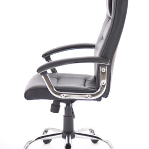Thrift High Back Executive Black Leather Office Chair with Arms - Image 4
