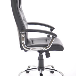 Thrift High Back Executive Black Leather Office Chair with Arms - Image 8