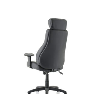 Winsor Medium Back Executive Black Leather Office Chair with Arms - Image 5