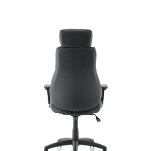 Winsor Medium Back Executive Black Leather Office Chair with Arms - Image 6