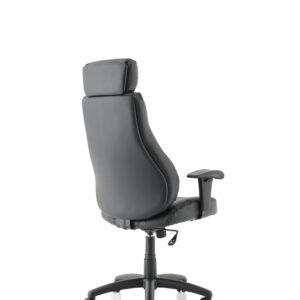 Winsor Medium Back Executive Black Leather Office Chair with Arms - Image 7