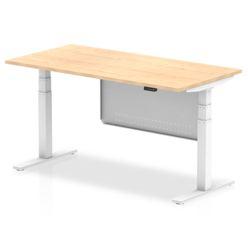 Air Height Adjustable Desk without Cable Ports with Steel Modesty Panel - Image 45