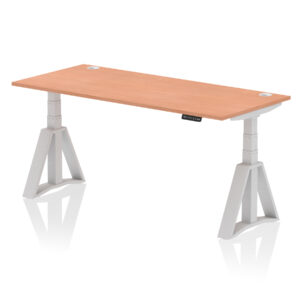 Air Height Adjustable Desk With Cable Ports With Piste Foot - Image 4