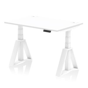 Air Height Adjustable Desk With Cable Ports With Piste Foot - Image 29