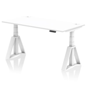 Air Height Adjustable Desk With Cable Ports With Piste Foot - Image 31