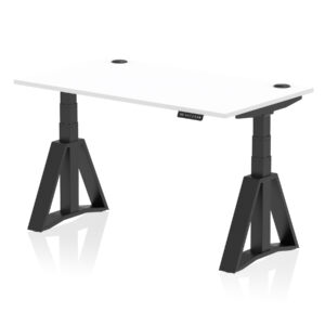 Air Height Adjustable Desk With Cable Ports With Piste Foot - Image 58