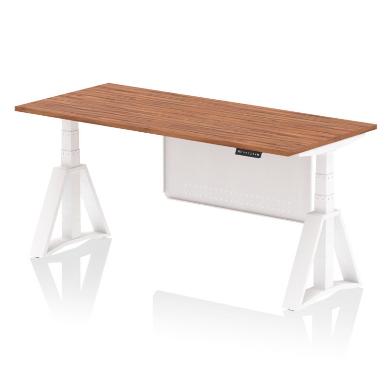 Air Height Adjustable Desk without Cable Ports With Steel Modesty Panel With Piste Foot - Image 28