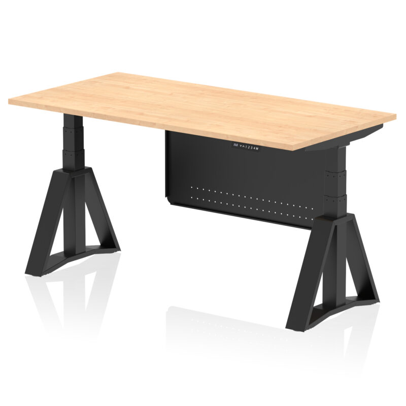 Air Height Adjustable Desk without Cable Ports With Steel Modesty Panel With Piste Foot - Image 63