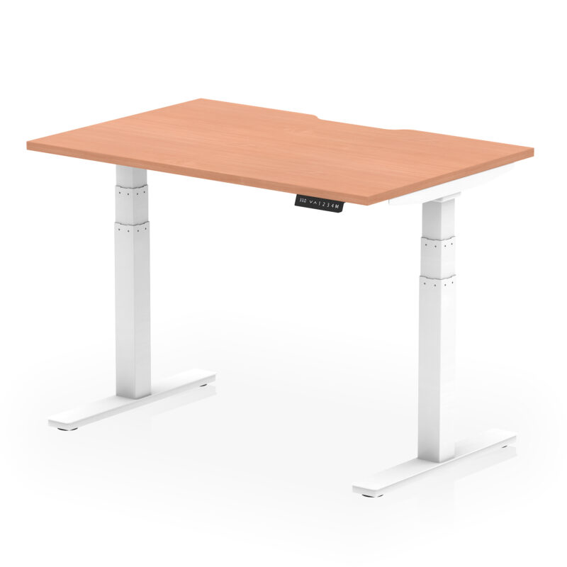 Air Scalloped Edge Height Adjustable Office Desk - Image 3