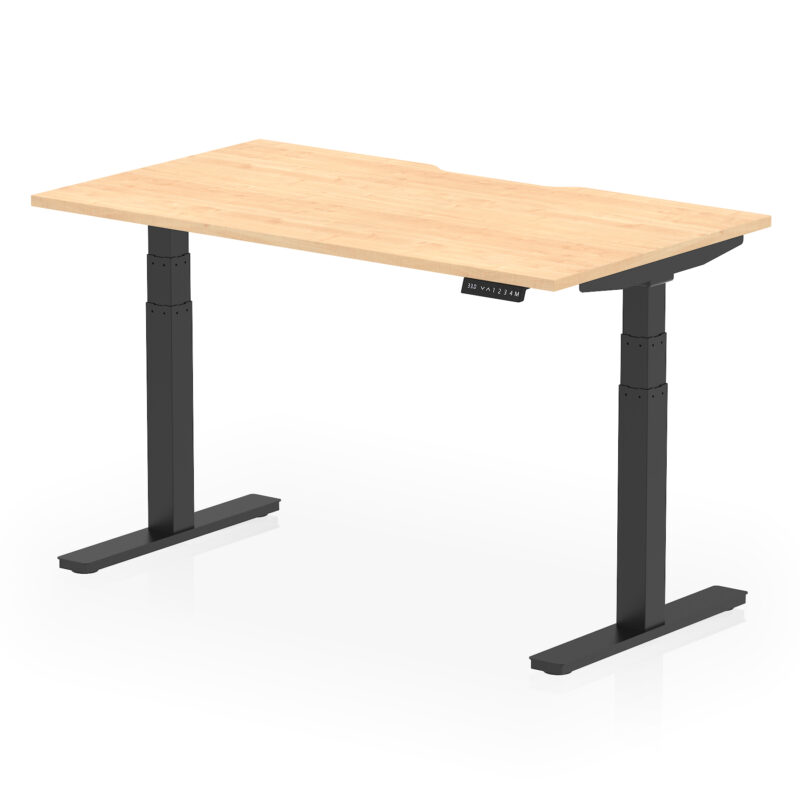 Air Scalloped Edge Height Adjustable Office Desk - Image 25