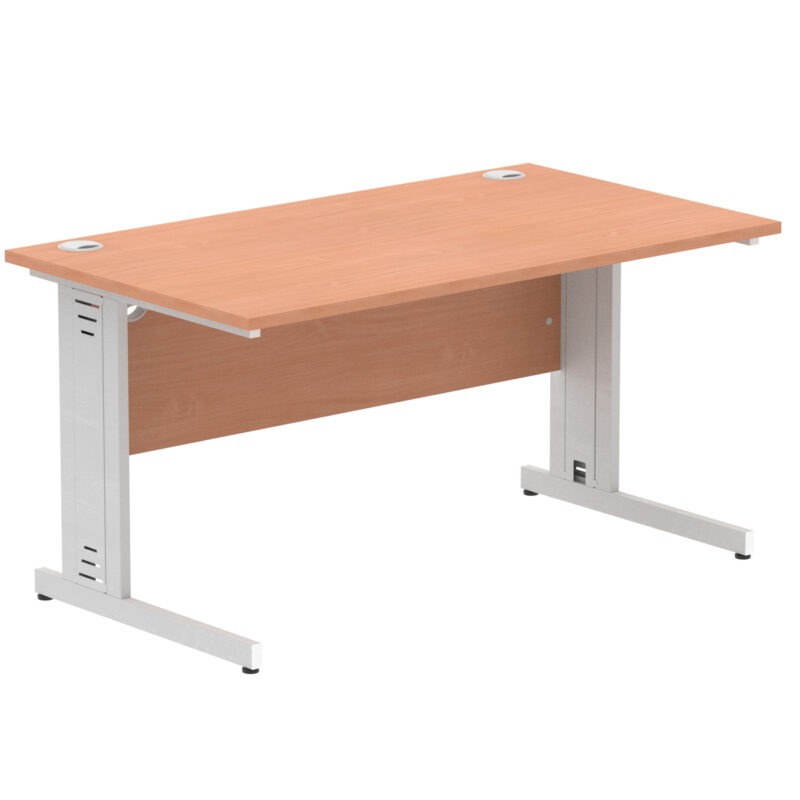 Impulse 1400mm Straight Desk Cable Managed Leg - Image 3
