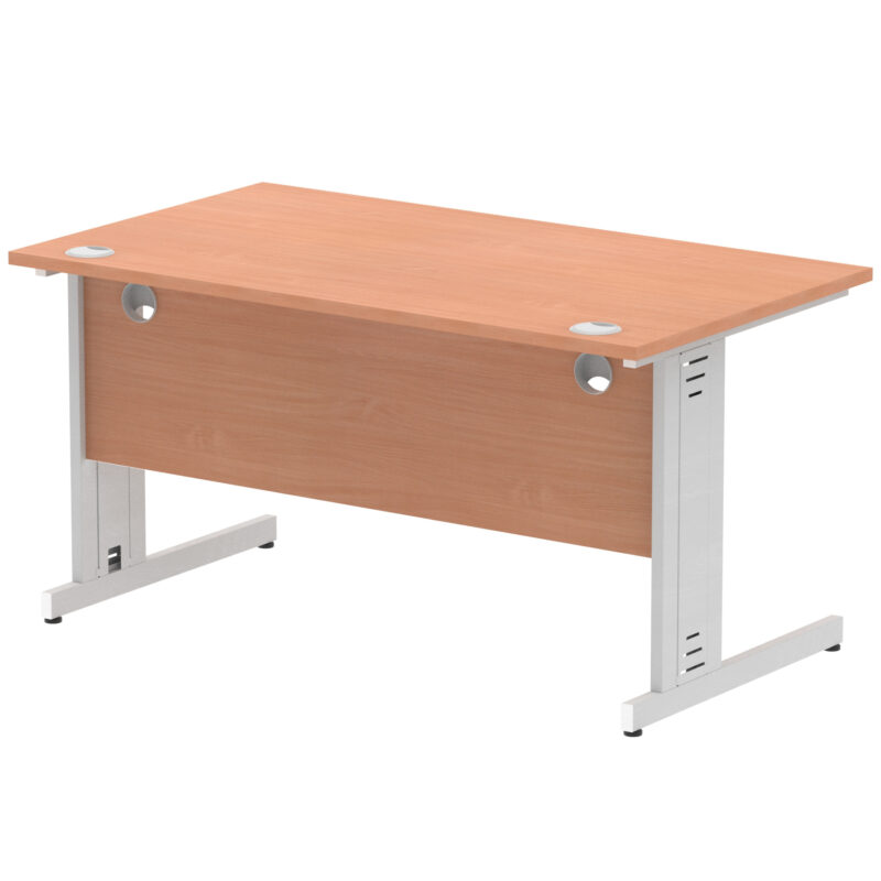 Impulse 1400mm Straight Desk Cable Managed Leg - Image 5