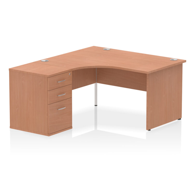 Impulse Panel End Crescent Desk Workstation - Image 65