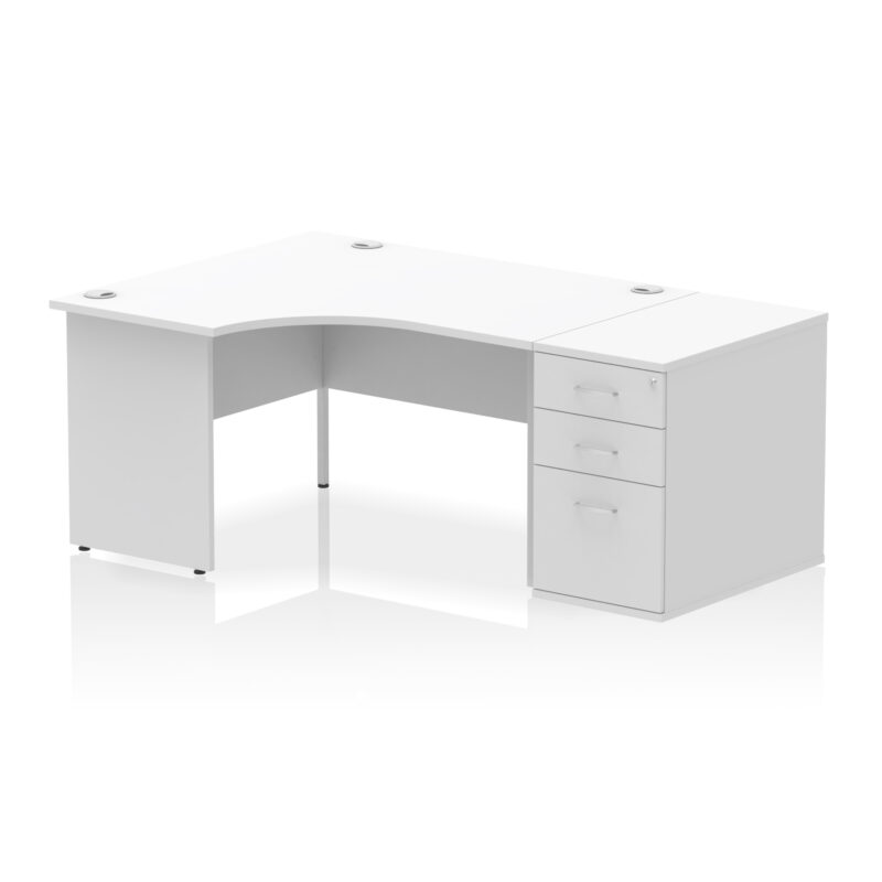 Impulse Panel End Crescent Desk Workstation - Image 71