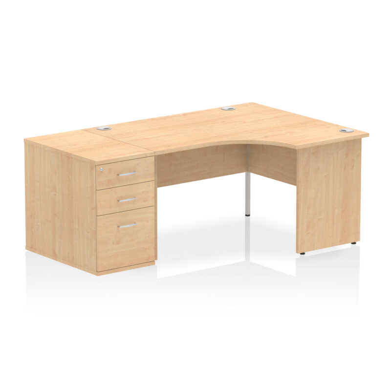 Impulse Panel End Crescent Desk Workstation - Image 83