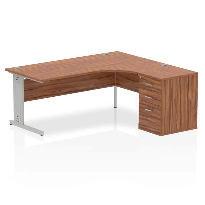 Impulse 1800mm Cable Managed Right Crescent Desk Workstation - Image 26