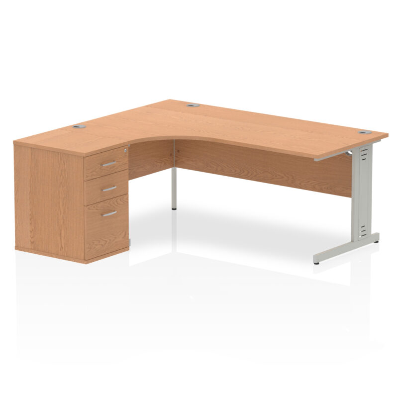 Impulse 1800mm Cable Managed Left Crescent Desk Workstation - Image 20