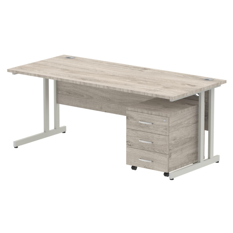 Impulse 1800mm Cantilever Straight Desk With Mobile Pedestal - Image 6