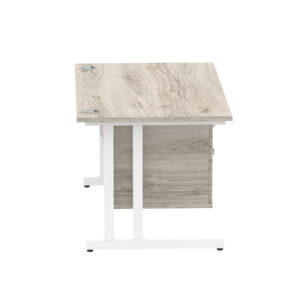 Impulse 1400mm Cantilever Straight Desk With Single Fixed Pedestal - Image 14
