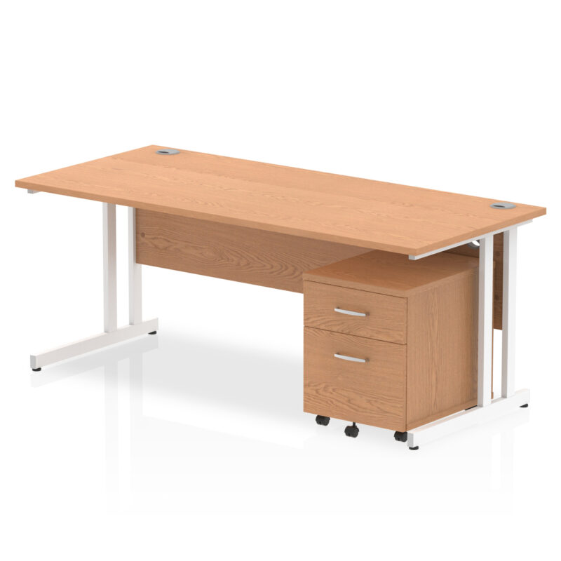 Impulse 1800mm Cantilever Straight Desk With Mobile Pedestal - Image 15