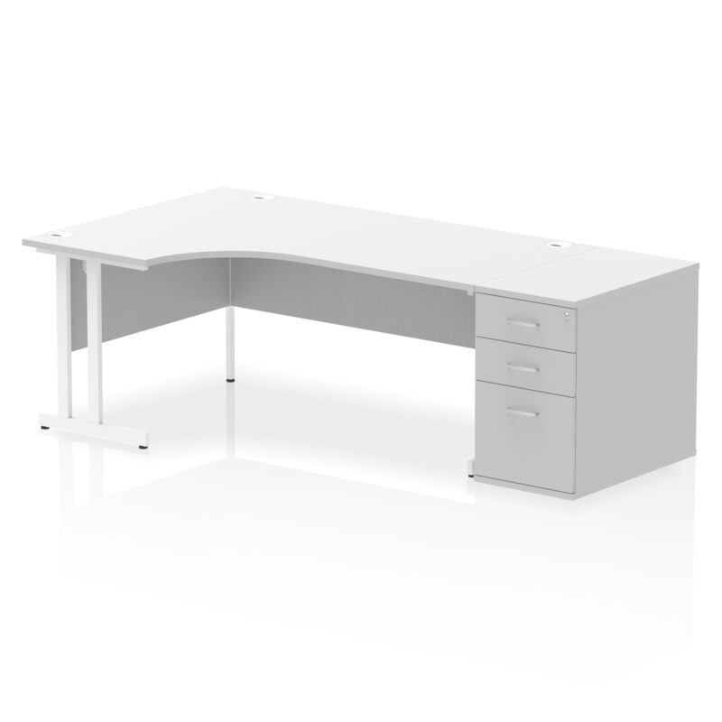 Impulse 1800mm Cantilever Left Crescent Desk Workstation - Image 36