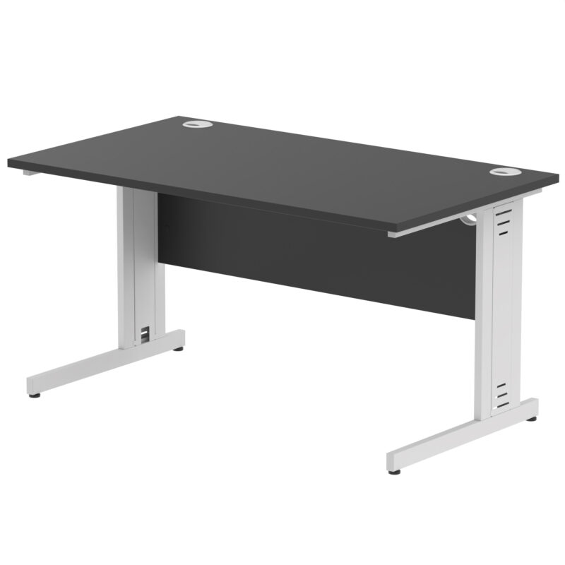Impulse 1400mm Straight Desk Cable Managed Leg - Image 97