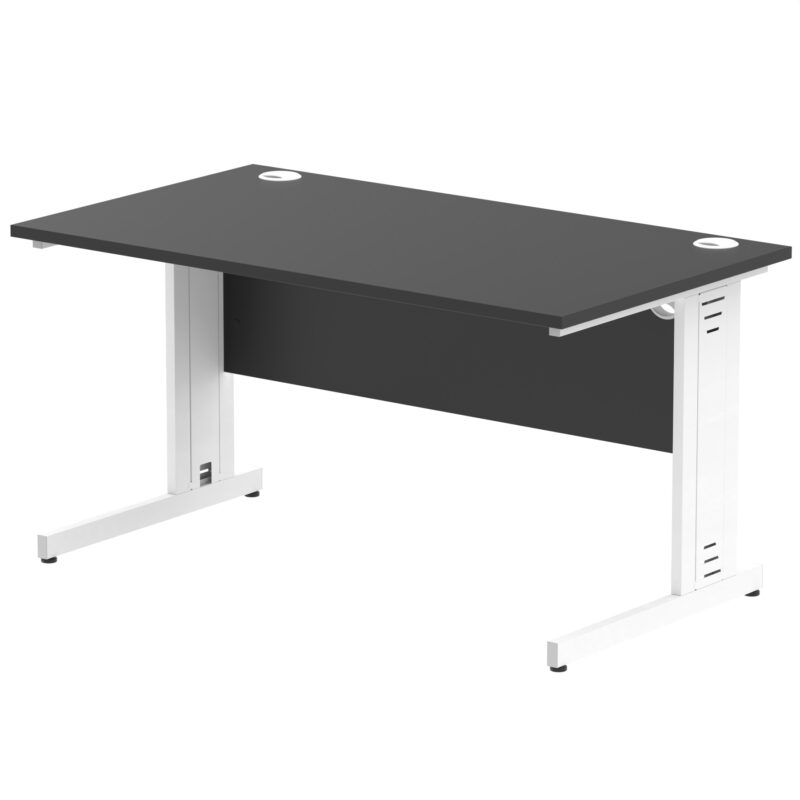 Impulse 1400mm Straight Desk Cable Managed Leg - Image 98
