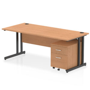 Impulse 1800mm Cantilever Straight Desk With Mobile Pedestal - Image 29