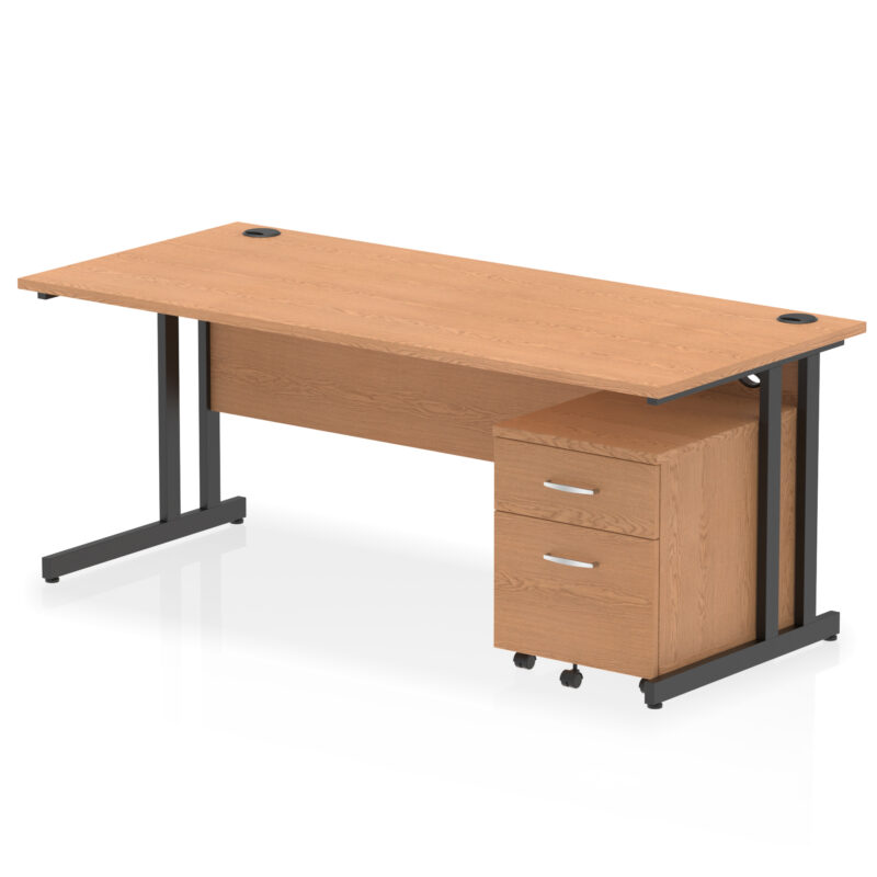 Impulse 1800mm Cantilever Straight Desk With Mobile Pedestal - Image 29