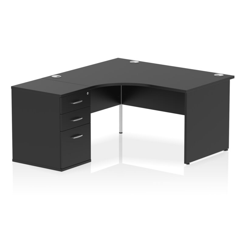 Impulse Panel End Crescent Desk Workstation - Image 61