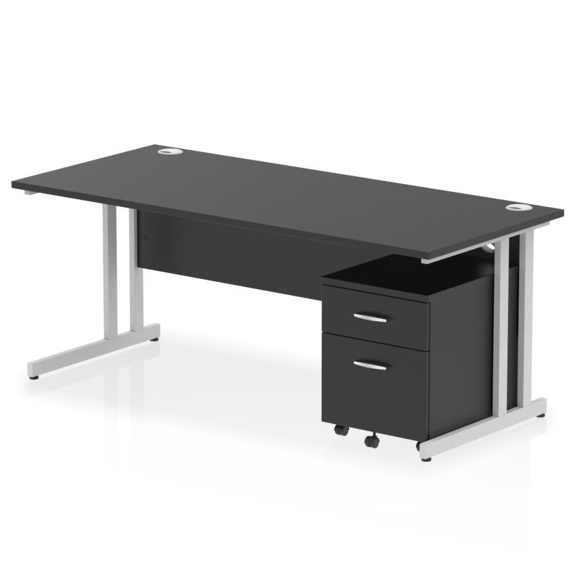 Impulse 1800mm Cantilever Straight Desk With Mobile Pedestal - Image 39