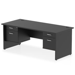 Impulse 1800mm Panel End Straight Desk With Two Fixed Pedestal - Image 36