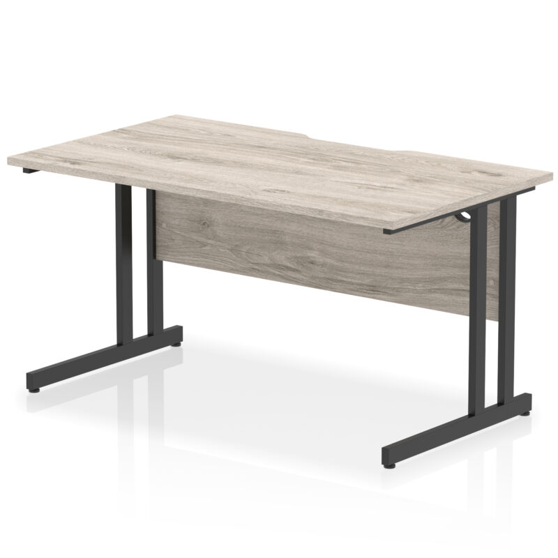 Impulse Scalloped Edge 1400mm Straight Desk Cantilever Leg - Image 5