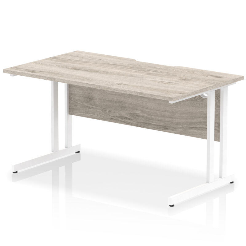 Impulse Scalloped Edge 1400mm Straight Desk Cantilever Leg - Image 7
