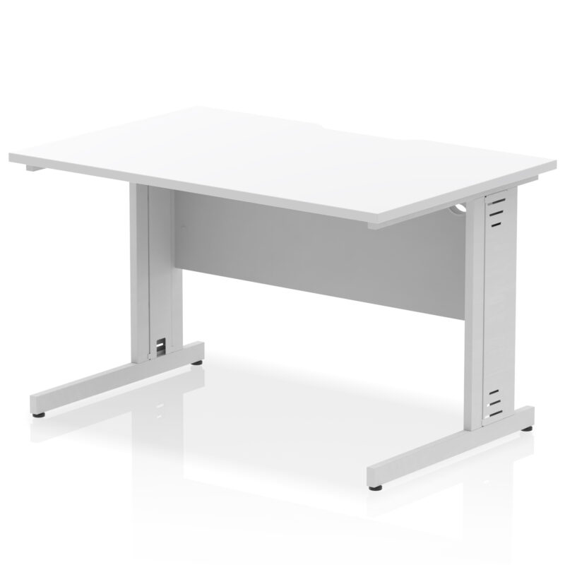 Impulse Scalloped Edge 1200mm Straight Desk Cable Managed Leg - Image 18