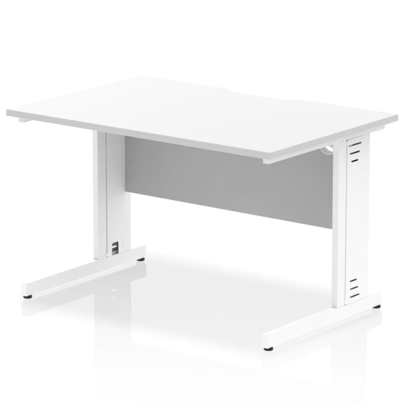 Impulse Scalloped Edge 1200mm Straight Desk Cable Managed Leg - Image 19