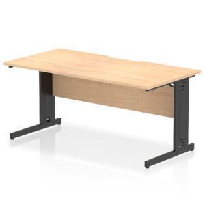 Impulse Scalloped Edge 1600mm Straight Desk Cable Managed Leg - Image 8