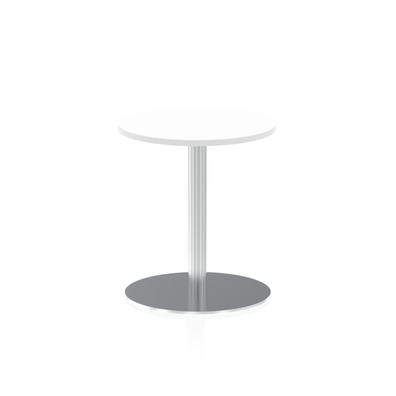 Italia Round Poseur Table Silver Leg - Image 3